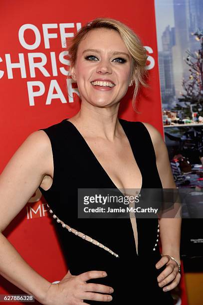 Kate McKinnon attends the Paramount Pictures with The Cinema Society & Svedka host a screening of "Office Christmas Party" at Landmark Sunshine...