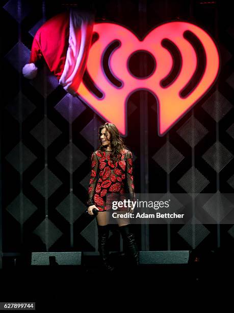 Singer Hailee Steinfeld performs onstage during 101.3 KDWB's Jingle Ball 2016 presented by Capital One at Xcel Energy Center on December 5, 2016 in...