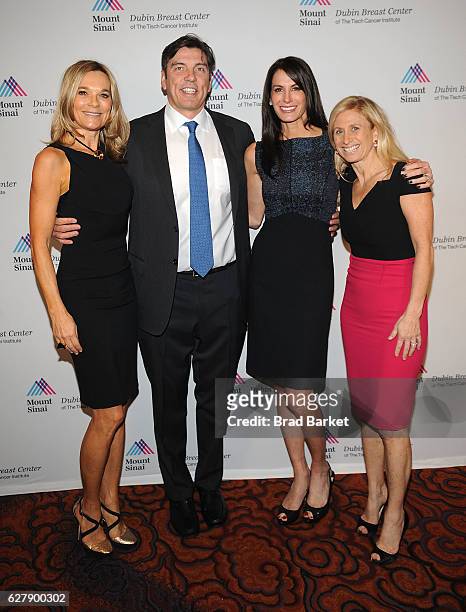 Dr. Eva Andersson-Dubin; Dr. Tim Armstrong, Nancy Armstrong and Dr. Elisa Port attend the Mount Sinai Dubin Breast Center Gala at Mandarin Oriental...