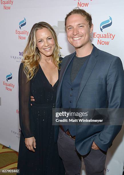 Honorary Host Committee Member Maria Bello and Elijah Allan-Blitz attend Equality Now's third annual "Make Equality Reality" gala on December 5, 2016...