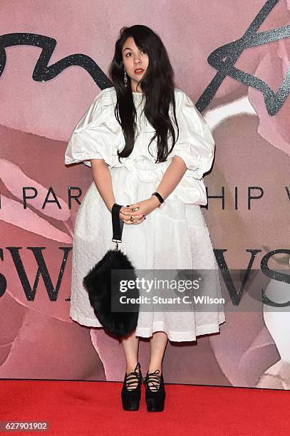 Designer Simone Rocha attends The Fashion Awards 2016 on December 5, 2016 in London, United Kingdom.