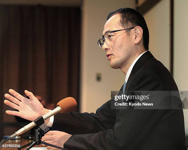 Japan - Nobel Prize-winning Japanese scientist Shinya Yamanaka speaks during a press conference in Kyoto, western Japan, on Feb. 10, 2014. Yamanaka...