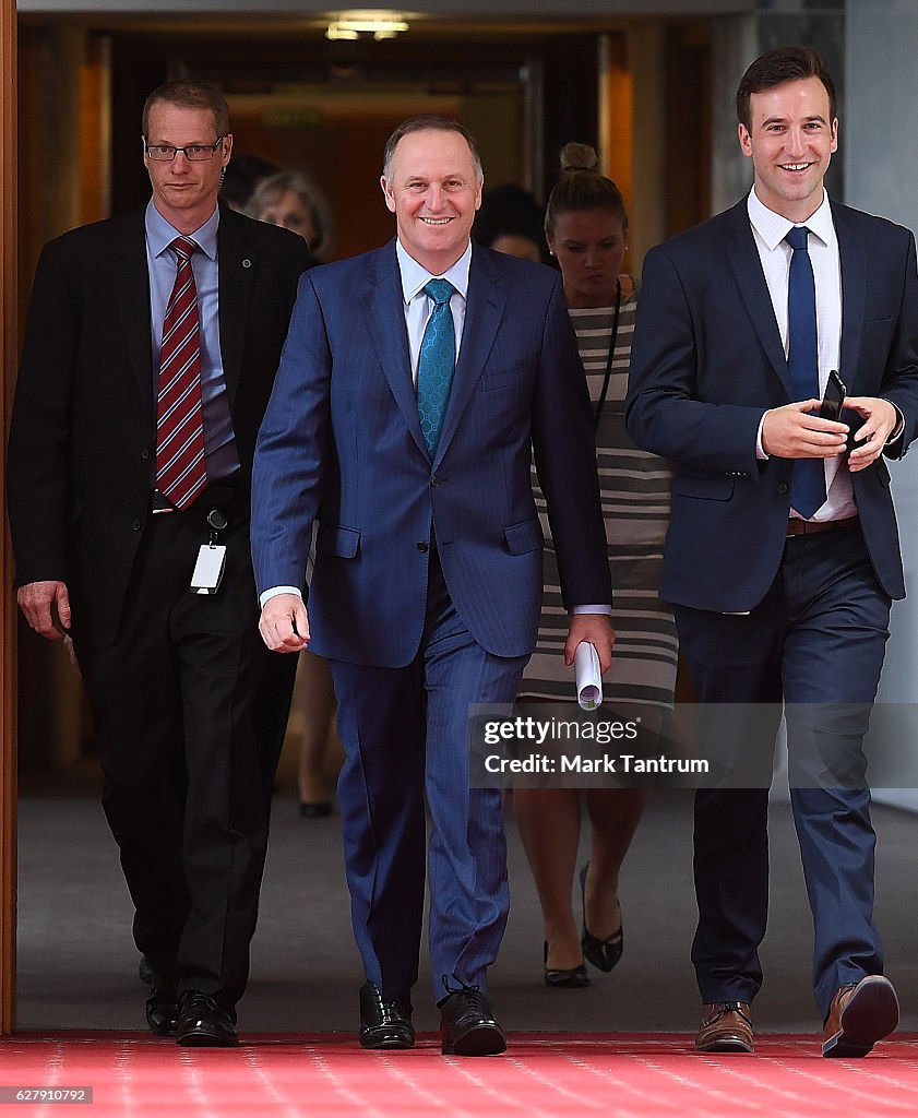 John Key Returns To Parliament After Announcing Resignation