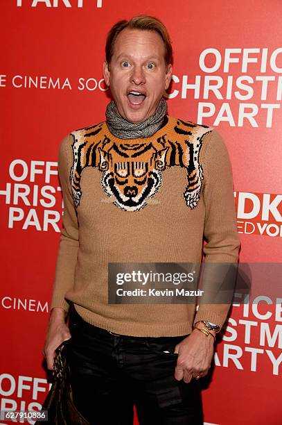 Carson Kressley attends the Paramount Pictures with The Cinema Society & Svedka host a screening of "Office Christmas Party" at Landmark Sunshine...