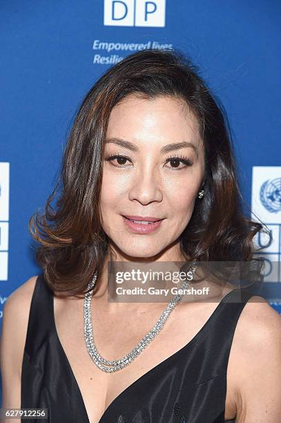 Goodwill Ambassador, actress Michelle Yeoh attends the 2016 United Nations Development Programme Global Goals Gala at Phillips on December 5, 2016 in...