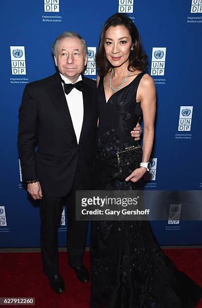 President, Federation Internationale de l'Automobile and UN Secreatry Envoy for Road Safety, Jean Todt and UNDP Goodwill Ambassador Michelle Yeoh...