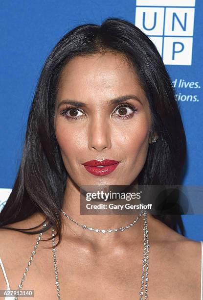 Event host Padma Lakshmi attends the 2016 United Nations Development Programme Global Goals Gala at Phillips on December 5, 2016 in New York