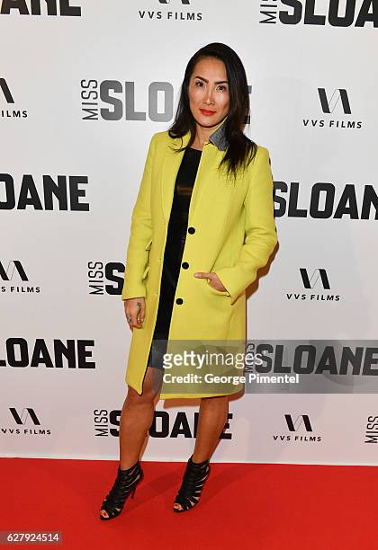 Rogers TV host Tanya Kim attends "Miss Sloane" Toronto Premiere held at Isabel Bader Theatre on December 5, 2016 in Toronto, Canada.