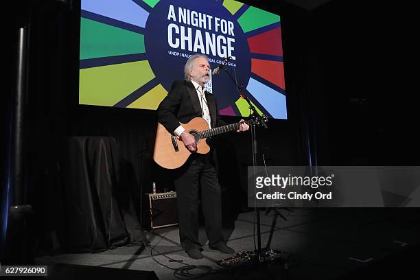 Musician Bob Weir performs at the United Nations Development Programme Inaugural Global Goals Gala: A Night for Change at Phillips in Manhattan on...