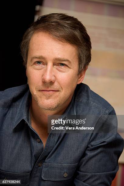 Edward Norton at the "Collateral Beauty" Press Conference at the Crosby Street Hotel on December 3, 2016 in New York City.