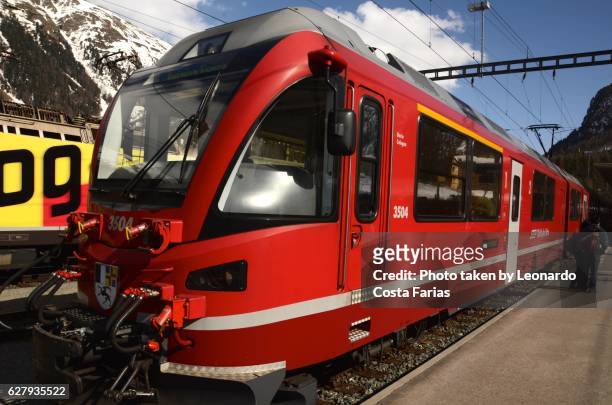 the swiss trains - leonardo costa farias stock-fotos und bilder