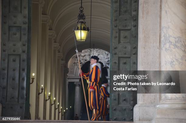 the vatican's guards - leonardo costa farias bildbanksfoton och bilder