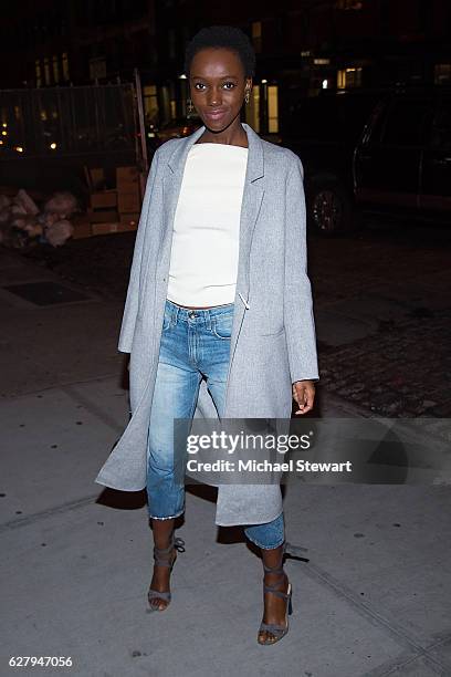 Model Herieth Paul attends the Victoria's Secret Fashion Show viewing party at the Highline Stages on December 5, 2016 in New York City.