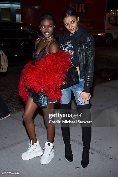 Model Zuri Tibby attends the Victoria's Secret Fashion Show viewing party at the Highline Stages on December 5, 2016 in New York City.