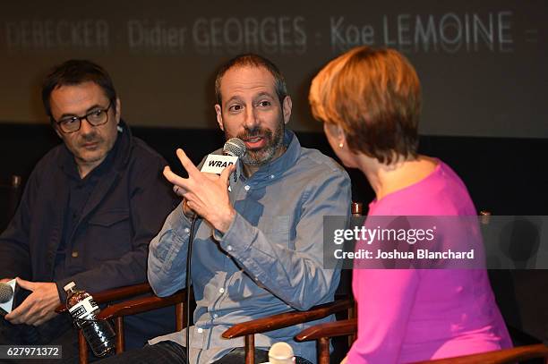 Cinematographer Stephanie Fontaine, Writer Noah Oppenheim and Moderator Sharon Waxman attend TheWrap's Special Screening Presentation Of "Your Name"...