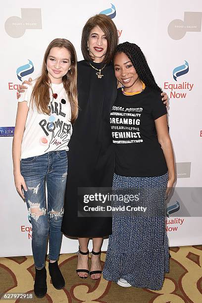 Lola Blackman, Yasmeen Hassan and Odley Jean attend Equality Now's 3rd Annual "Make Equality Reality" Gala - Arrivals at Montage Beverly Hills on...