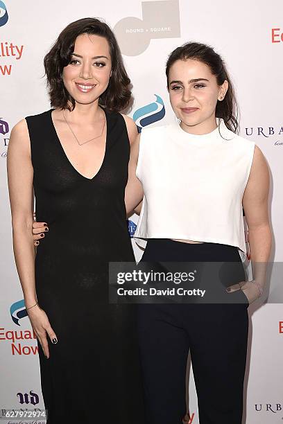 Aubrey Plaza and Mae Whitman attend Equality Now's 3rd Annual "Make Equality Reality" Gala - Arrivals at Montage Beverly Hills on December 5, 2016 in...