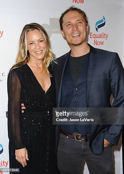 Actress Maria Bello and Elijah Allan-Blitz attend Equality Now's 3rd annual "Make Equality Reality" gala at Montage Beverly Hills on December 5, 2016...