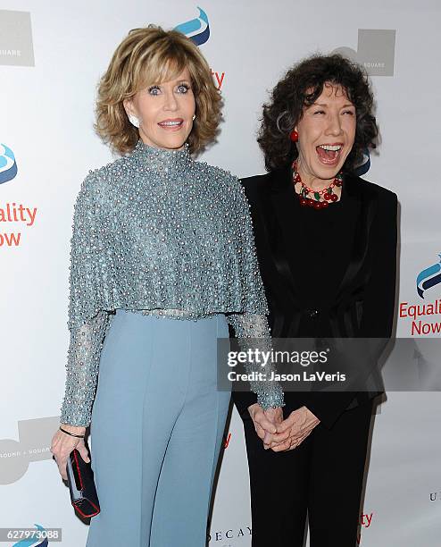 Actresses Jane Fonda and Lily Tomlin attend Equality Now's 3rd annual "Make Equality Reality" gala at Montage Beverly Hills on December 5, 2016 in...