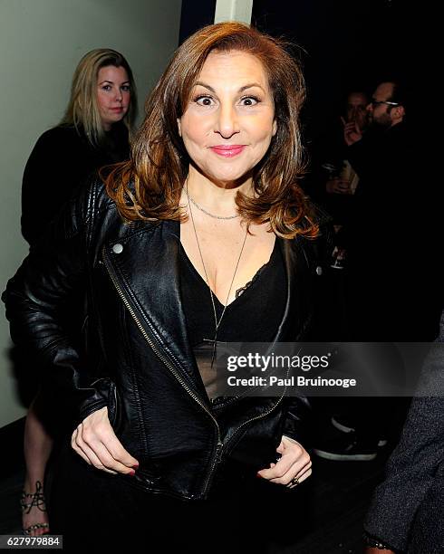 Kathy Najimy attends the Paramount Pictures with Paramount Pictures with The Cinema Society & Svedka Host a Screening of "Office Christmas Party" at...