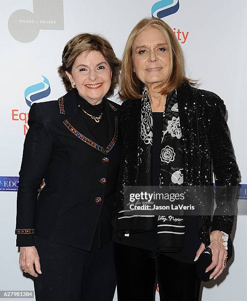 Gloria Allred and Gloria Steinem attend Equality Now's 3rd annual "Make Equality Reality" gala at Montage Beverly Hills on December 5, 2016 in...