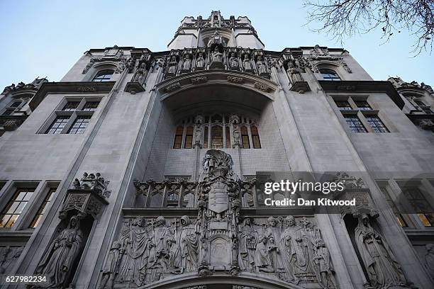 General view of the Supreme Court ahead of the second day of a hearing into whether Parliament's consent is required before the Brexit process can...