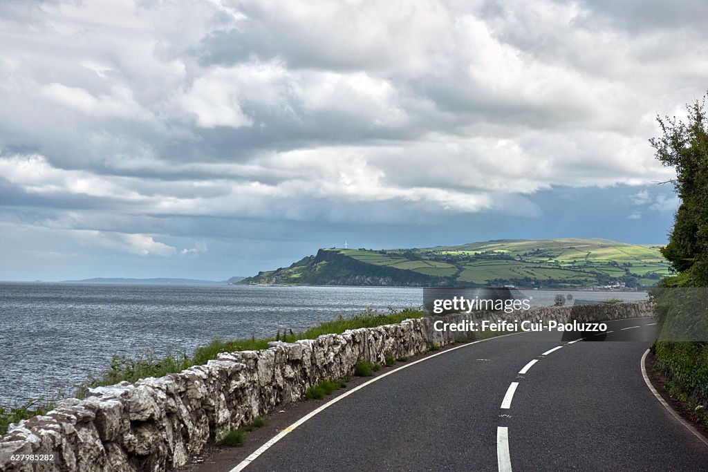 Road to Carnlough  in County Antrim, Northern Ireland