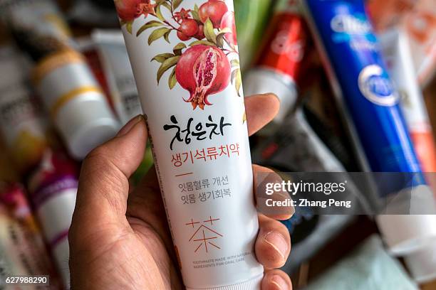 Toothpastes and soaps of South Korea's brand, which are bought from Taobao.com by a Chinese customer. Commercial relationship between China and South...