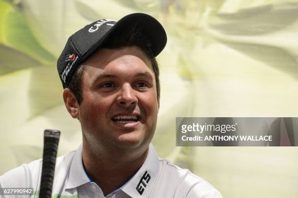 Golfer Patrick Reed speaks during an interview with AFP in Hong Kong on December 6 ahead of the Hong Kong Open golf tournament. - Reed on December 6...