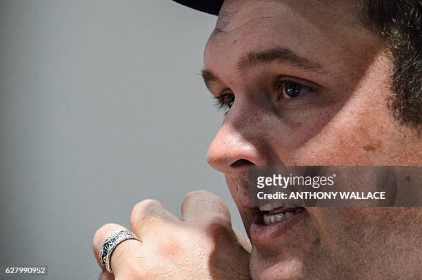 Golfer Patrick Reed speaks during an interview with AFP in Hong Kong on December 6 ahead of the Hong Kong Open golf tournament. Reed on December 6...
