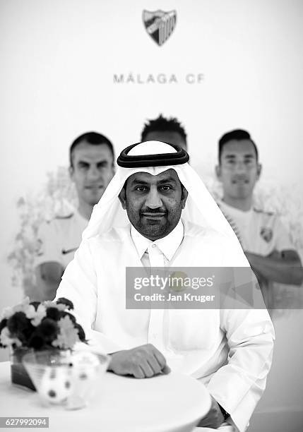 Malaga FC owner and president Sheikh Abdullah Al Thani poses during day three of Soccerex Asia on December 6, 2016 in Doha, Qatar.