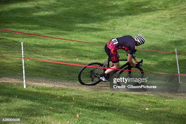 cyclocross racer - cyclo cross stock-fotos und bilder