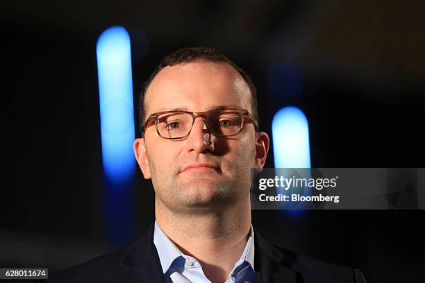 Jens Spahn, Germany's deputy finance minister and Christian Democratic Union party member, poses for a photograph ahead of a Bloomberg Television...