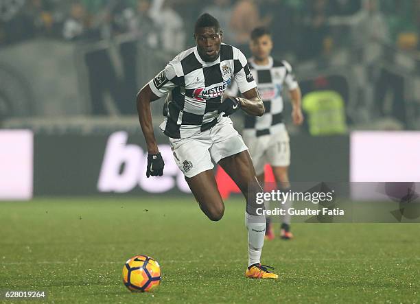 Boavista FC's forward Ide Gomes in action during the Primeira Liga match between Pacos de Ferreira and Boavista FC at Estadio da Mata Real on...