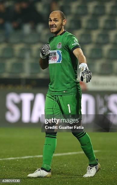 Boavista FC's goalkeeper Kamran Agayev in action during the Primeira Liga match between Pacos de Ferreira and Boavista FC at Estadio da Mata Real on...