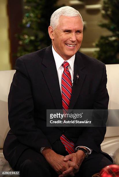 Vice President-Elect Mike Pence visits "Fox & Friends" at Fox News Studios on December 6, 2016 in New York City.