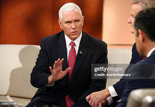 Vice President-Elect Mike Pence visits "Fox & Friends" at Fox News Studios on December 6, 2016 in New York City.