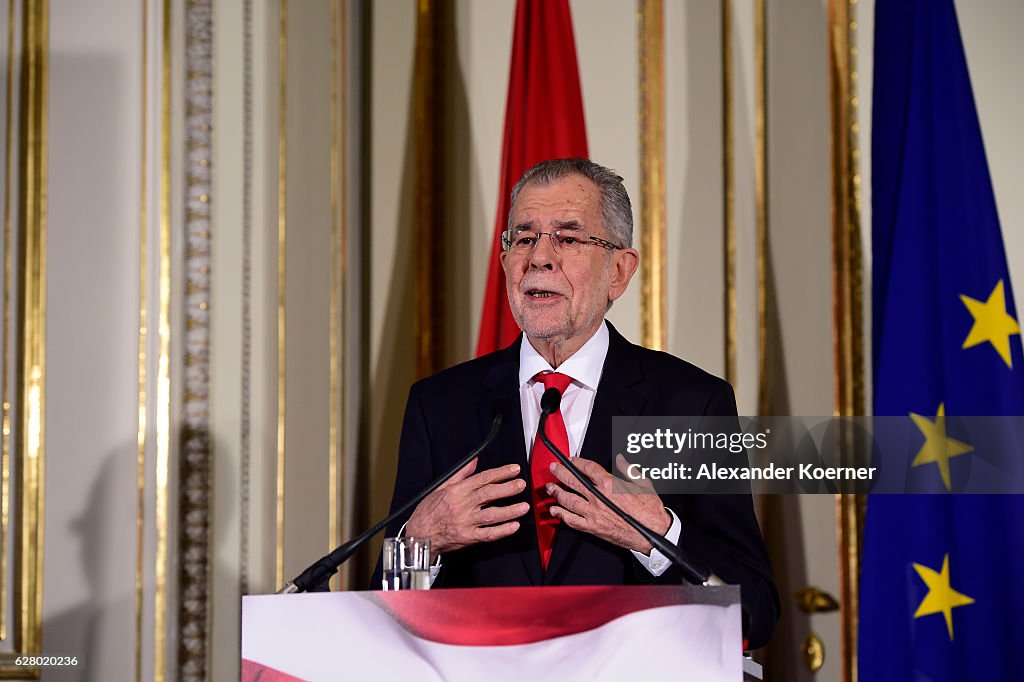 Alexander van der Bellen Speaks Following Election Confirmation
