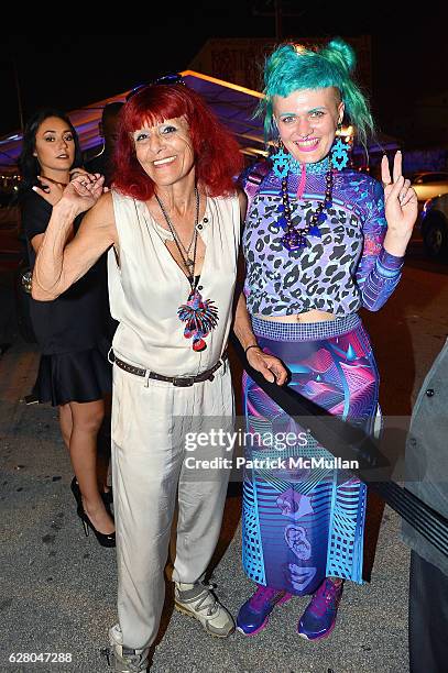 Patricia Field and Guests attend the Patricia Field Art Basel Debut with Art Fashion Pop Up and Runway Presentation at The White Dot Gallery in...