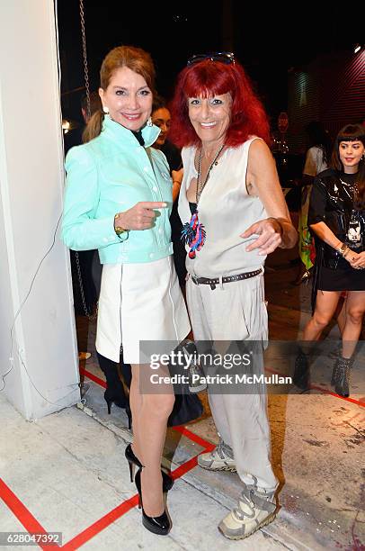 Jean Shafiroff and Patricia Field attend the Patricia Field Art Basel Debut with Art Fashion Pop Up and Runway Presentation at The White Dot Gallery...