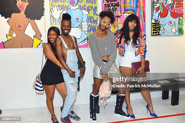 Guests attend the Patricia Field Art Basel Debut with Art Fashion Pop Up and Runway Presentation at The White Dot Gallery in Wynwood on December 1,...