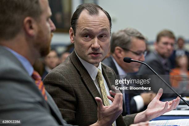 Kevin Acklin, chief development officer with the city of Pittsburgh, speaks as Blair Anderson, under secretary for policy at the U.S. Department of...