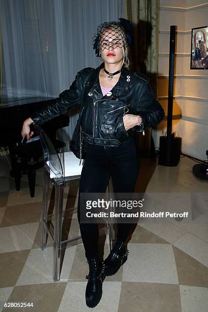 Model Alice Dellal attends the "Chanel Collection des Metiers d'Art 2016/17 : Paris Cosmopolite" : Show at Hotel Ritz on December 6, 2016 in Paris,...