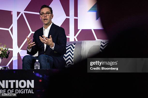 James Murdoch, chief executive officer of Twenty-First Century Fox Inc., speaks during the IGNITION: Future Of Digital Conference in New York, U.S.,...