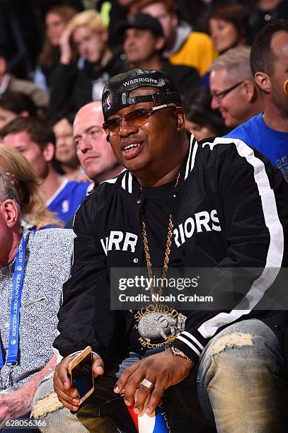 Rapper, E-40 attends the Phoenix Suns game against the Golden State Warriors on December 3, 2016 at ORACLE Arena in Oakland, California. NOTE TO...