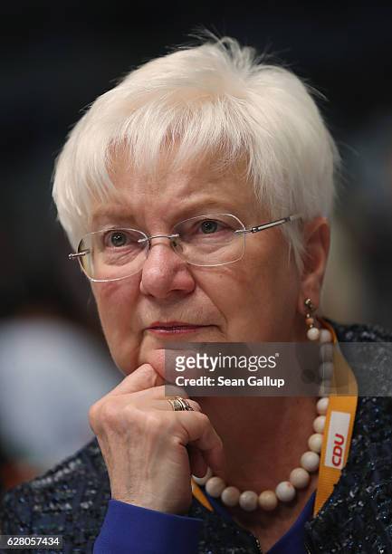 Gerda Hasselfeldt, head of the Bundestag faction of the Bavarian Christian Democrats , attends the 29th federal congress of the CDU on December 6,...