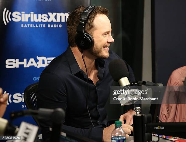 Chris Pratt visits 'Sway in the Morning' on Eminem's Shade 45 at SiriusXM at SiriusXM Studio on December 6, 2016 in New York City.