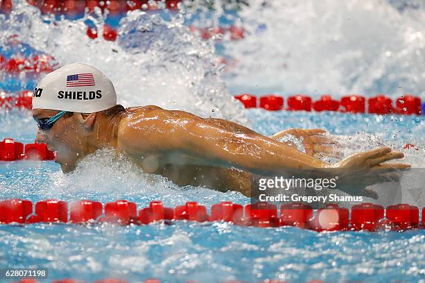 Tom Shields of the United States competes in his preliminary heat of the 200m Butterfly on day one of the 13th FINA World Swimming Championships at...