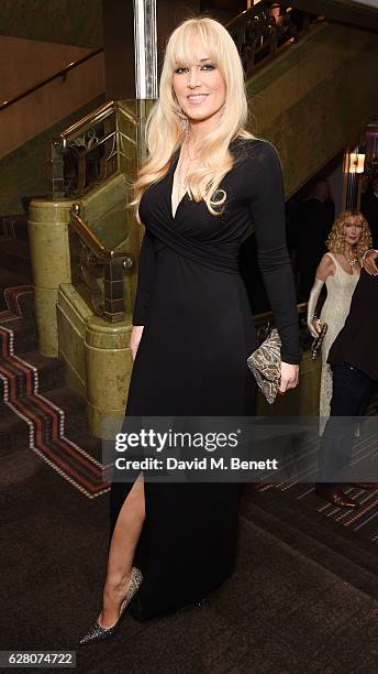Emma Noble attends Macmillan Cancer Support's celebrity Christmas stocking auction at The Park Lane Hotel on December 6, 2016 in London, England.