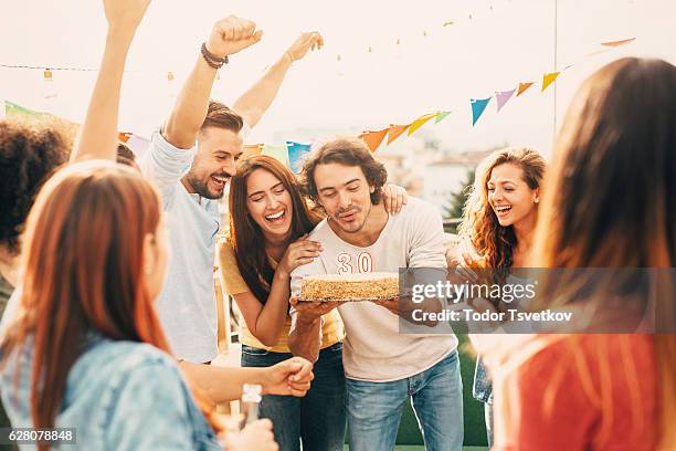 30th birthday party - number candles stock pictures, royalty-free photos & images